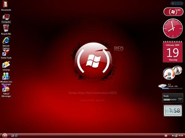 Windows XP Vortex 3G Red Edition ISO Free Download