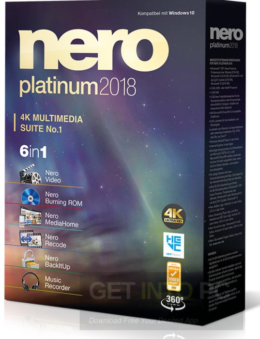 Nero 2018 Suite Free Download