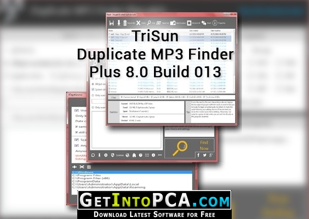 TriSun Duplicate MP3 Finder Plus 8.0 Build 013 Free Download