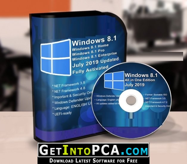 Windows 8.1 All in One July 2019 Free Download