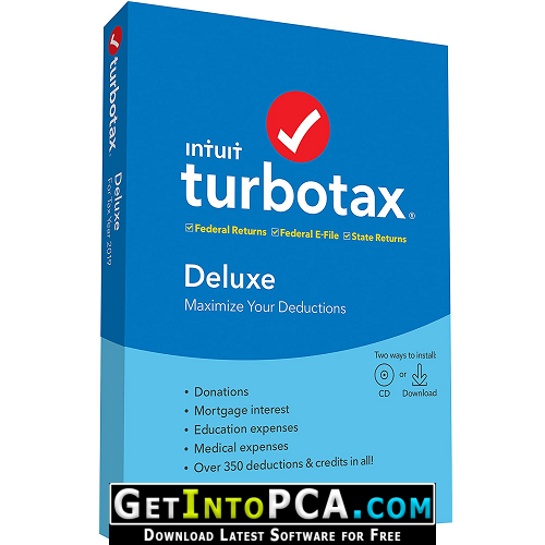 Intuit TurboTax Deluxe 2019.41.24.240 Free Download